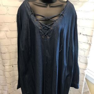 Women’s long sleeve denim dress